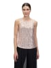 Vera Mont Pailletten-Top ohne Arm in Cream/Gold