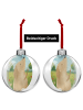 Mr. & Mrs. Panda Kunststoff Weihnachtskugel Hund Liebe Design oh... in Weiß