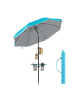 SONGMICS Sonnenschirm Sheld in Blau - (H)206 cm x Ø160 cm