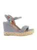 Divine Factory Sandale mit Keilabsatz Blau