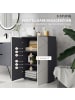Kleankin Badezimmerschrank-60L x 30B x 82H cm-Grau