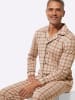 Sieh an! Schlafanzug in beige-kariert
