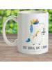 Mr. & Mrs. Panda Tasse Einhorn König mit Schwert mit Spruch in Weiß