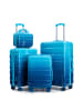 ABRIHOME Kofferset in Blau 4-teilig mit Zahlenschloss