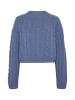 Style Republic Oversized Kurzer Halbrollkragen Kaschmir-Woll-Gemisch in Blue Melange