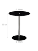 relaxdays Beistelltisch in Schwarz - (H)53 x Ø 43 cm