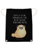 Mr. & Mrs. Panda Beutel Mops mit Spruch in Schwarz