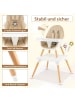 COSTWAY 6 in 1 Hochstuhl Baby in Khaki