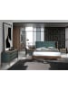 Angel Cerdá Bett 7148 in Dunkelgrün / Walnuss – (B)206 x (H)213 x (T)123 cm