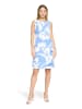 Vera Mont Cocktailkleid mit Blumenprint in Blau/Weiß