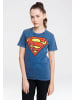 Logoshirt T-Shirt DC Comics – Superman in azurblau