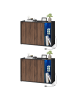 SONGMICS HOME 2er-Set: Sideboard in Naturwalnussfarben - (B)100 x (H)71 x (T)39 cm