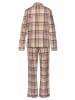 H.I.S Pyjama in bordeaux-kariert-creme