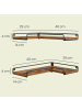 VASAGLE 3er-Set: Eckregal Barnet-old in Braun - (B)14 x (H)1.2 x (T)40 cm