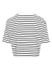 Urban Classics Urban Classics Damen Ladies Short Striped Oversized Tee in wht/blk