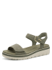 Tamaris Plateau Sandaletten in Oliv
