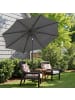 SONGMICS Sonnenschirm Sheld in Grau - (H)252 x Ø290 cm