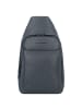 Piquadro Black Square Umhängetasche Leder 20 cm in blue4