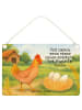 Mr. & Mrs. Panda Schild Huhn Stolz Design mit Spruch in Weiß