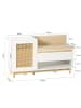 SoBuy Schuhbank in Mattweiß - (W) 45 x (H) 60 x (L) 100 cm
