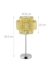 relaxdays Nachttischlampe "Kristall" in Gold/ Silber