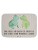 Mr. & Mrs. Panda Badematte Frosch Liebe mit Spruch in Grau Pastell