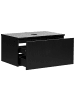 Beliani Waschbeckenunterschrank ALZIRA in Schwarz - (W) 80 x (H) 40 x (L) 52 cm