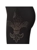 Roberto Geissini Lilie Ornament Leggins Schwarz