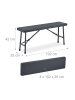 relaxdays 2 x Bierbank in Grau - (B)102 x (H)42 x (T)25 cm