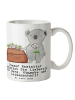 Mr. & Mrs. Panda Kaffeetasse Bestatter Herz mit Spruch in Weiß