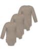 Normani Outdoor Sports 3ER PACK Baby Merino Langarmbody Tuai in Beige