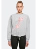F4NT4STIC Oversize Sweatshirt Kirschblüten Asien in grau meliert