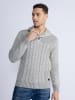 Petrol Industries Pullover mit Zopfmuster Lockport in Grau