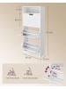 VASAGLE Schuhschrank Custos in Weiß - (B)60 x (H)139 x (T)24 cm