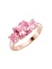 Giorgio Martello Milano Ring Mit Rosa Zirkonia Steinen, Rosé Vergoldet in Rosa