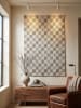 KADIMA DESIGN Teppich Kurzflor waschbar AFTON skandinavisch Wohnzimmer Diele in Natur-Grün