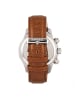 Breed Lacroix Chronograph Uhr mit Lederarmband in Silver/Brown