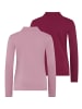 H.I.S. Langarmshirt in rosa + bordeaux