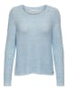 ONLY Einfarbiger Basic Strickpullover ONLGEENA in Blau