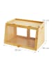 relaxdays Brotkasten in Natur - (B)26 x (H)23 x (T)39 cm