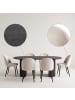 ebuy24 Essgruppe Kyoto 7-teilig Dunkelbraun, beige 210 x 100 cm