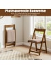 COSTWAY 2er Set Esszimmerstühle klappbar in Braun