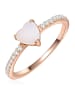 Glanzstücke München Ring Herz aus Sterling Silber mit Mondstein (synth.) in roségold