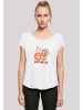 F4NT4STIC Long Cut T-Shirt Festive AF Weihnachten Tree Balls in weiß