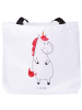 Mr. & Mrs. Panda Tote Bag Einhorn Wut ohne Spruch in Weiß