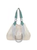 Fritzi aus Preußen Limited Painted Straw Schultertasche 43 cm in silver jade