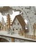 MARELIDA LED Schwibbogen Weihnachtsdorf Lichterbogen H: 33,5cm in weiß