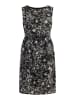 Albee Women Midikleid Mit Retro-Print in Schwarz Mehrfarbig