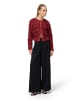 Zero  Bolero-Jacke mit 3D Blumen in Cabernet