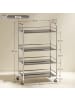 HOMCOM Servierwagen-60L x 35B x 100H cm-Silber